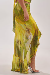 TELL ME MORE HIGH LOW SKIRT IN YELLOW