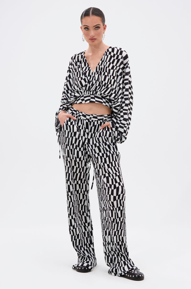 BARI CHECKERED TROUSER