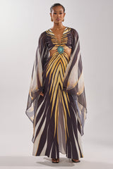 SHEER OPULENCE CUTOUT MAXI DRESS