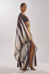 SHEER OPULENCE CUTOUT MAXI DRESS