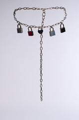 HEART ON LOCK CHAIN BELT