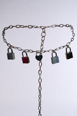 HEART ON LOCK CHAIN BELT