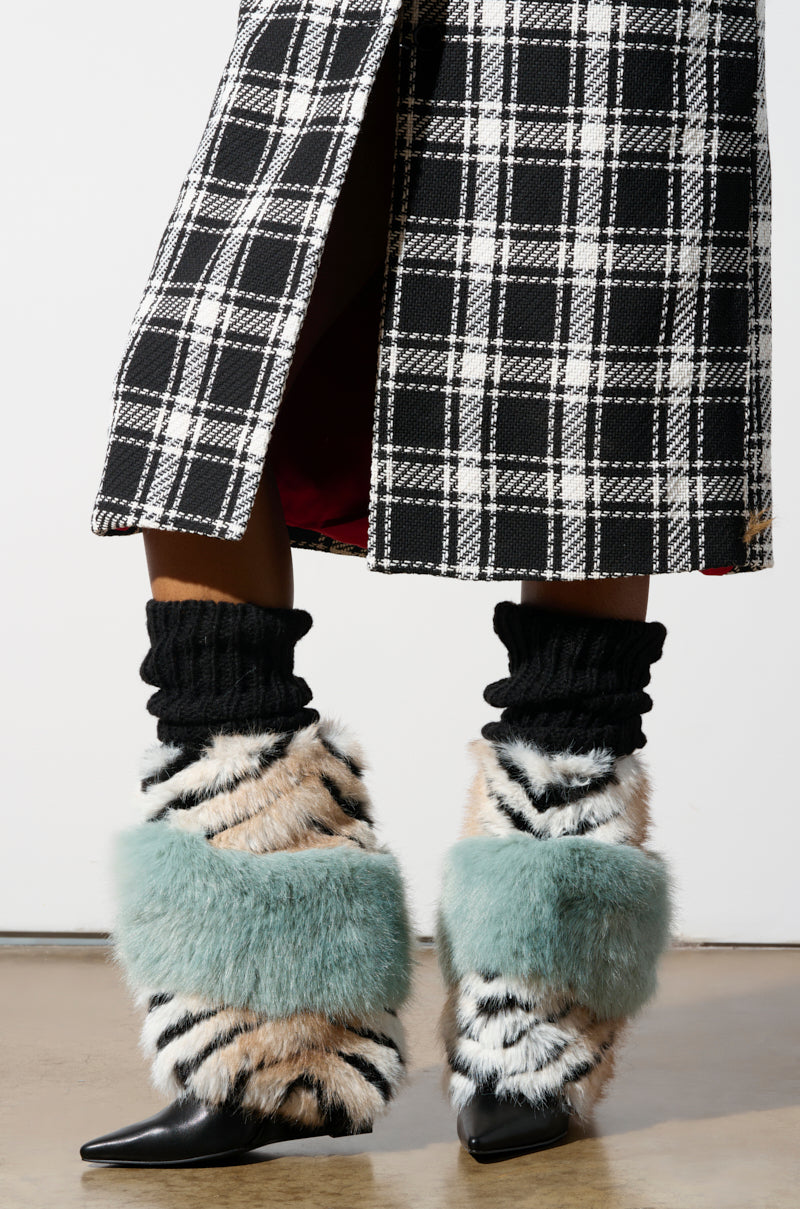 AZALEA WANG HIRO MULTI FUR BOOTIE