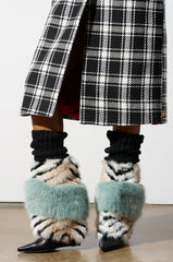 AZALEA WANG HIRO MULTI FUR BOOTIE