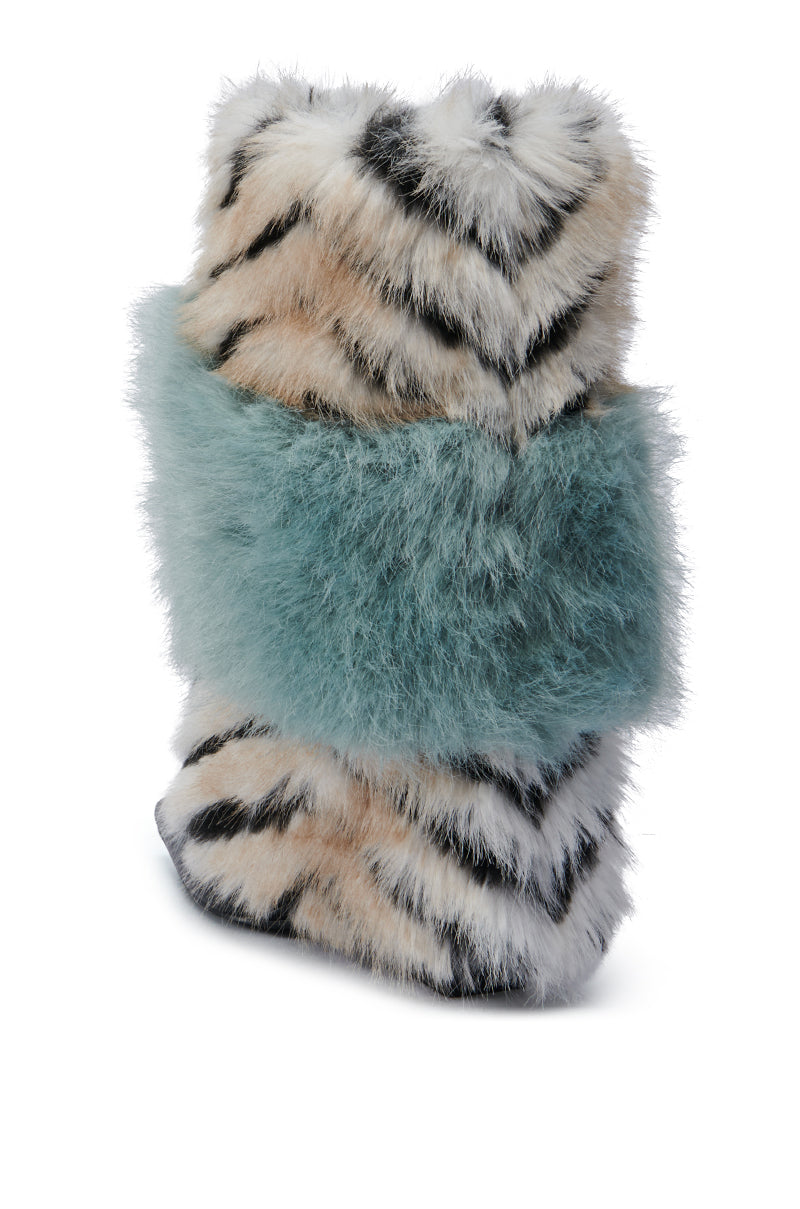 AZALEA WANG HIRO MULTI FUR BOOTIE