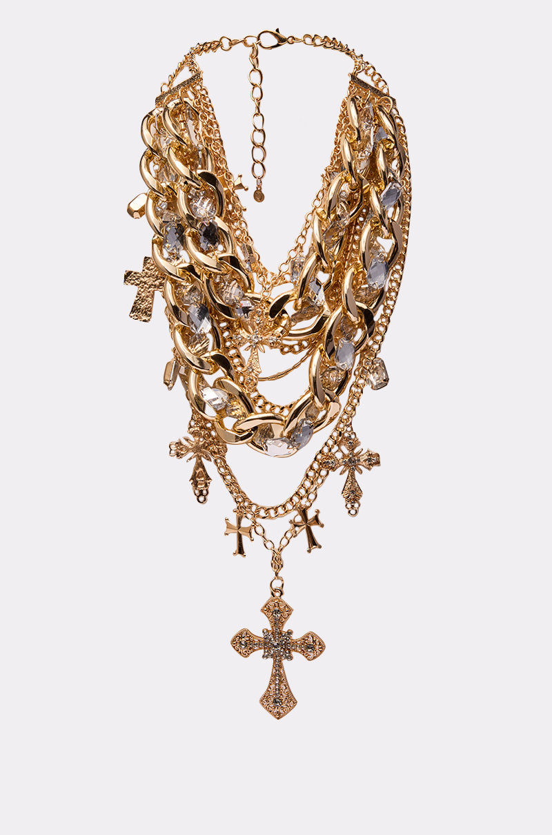 CROSS ME NECKLACE IN GOLD