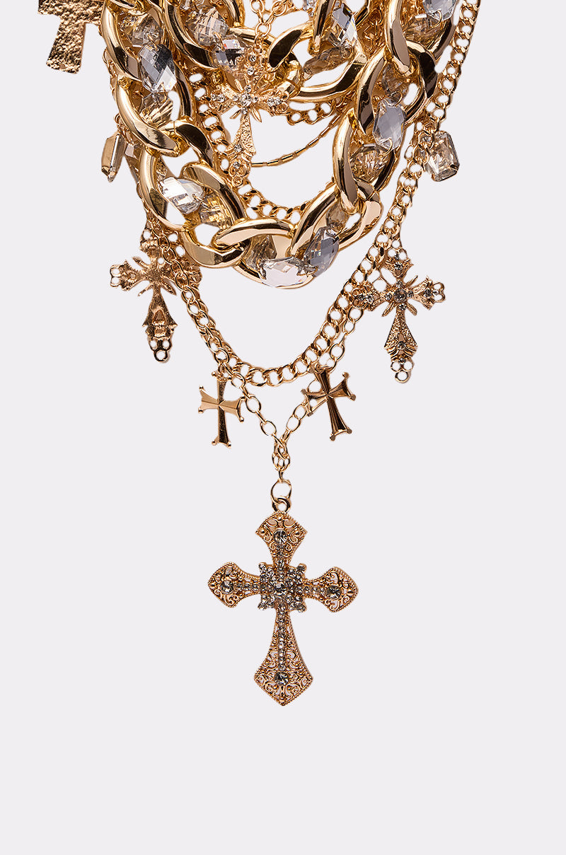 CROSS ME NECKLACE IN GOLD