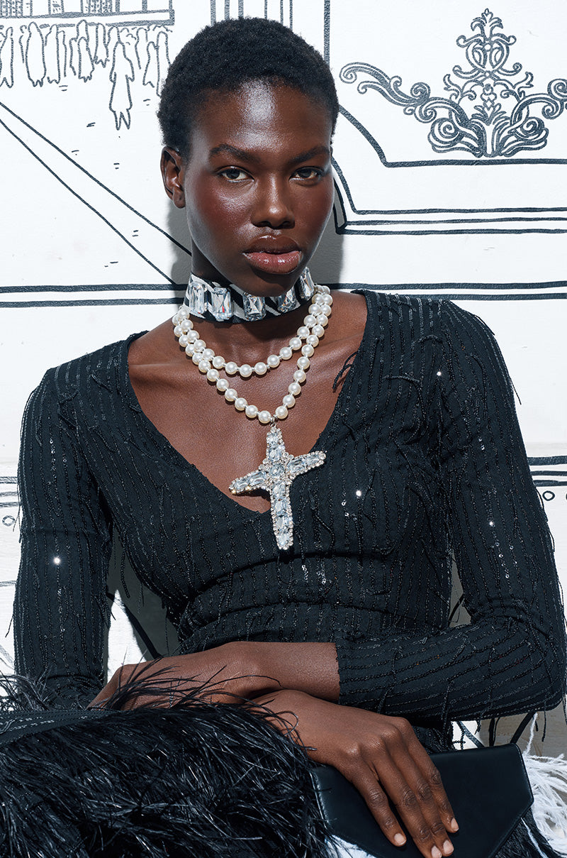 WALK ON THE WILD SIDE STATEMENT NECKLACE