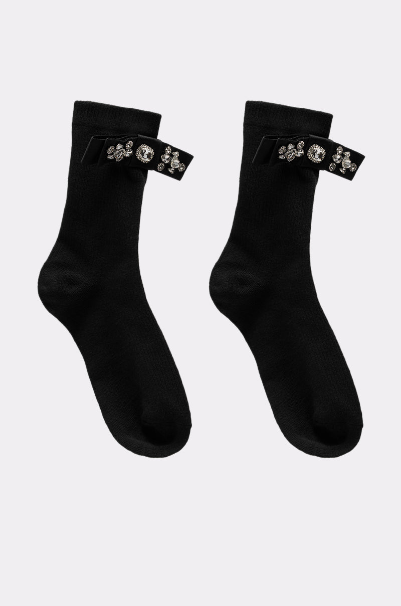 WITH A PUMP EMBELLISHED SOCKS