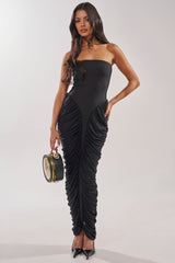SEASON OF SLAY STRAPLESS MAXI DRESS