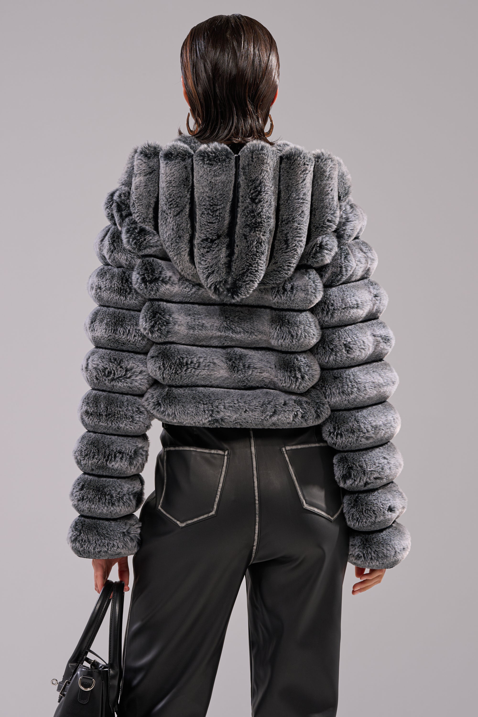 POPCORN FAUX FUR IN GREY