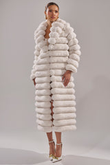 MAXI POPCORN FAUX FUR IN WHITE