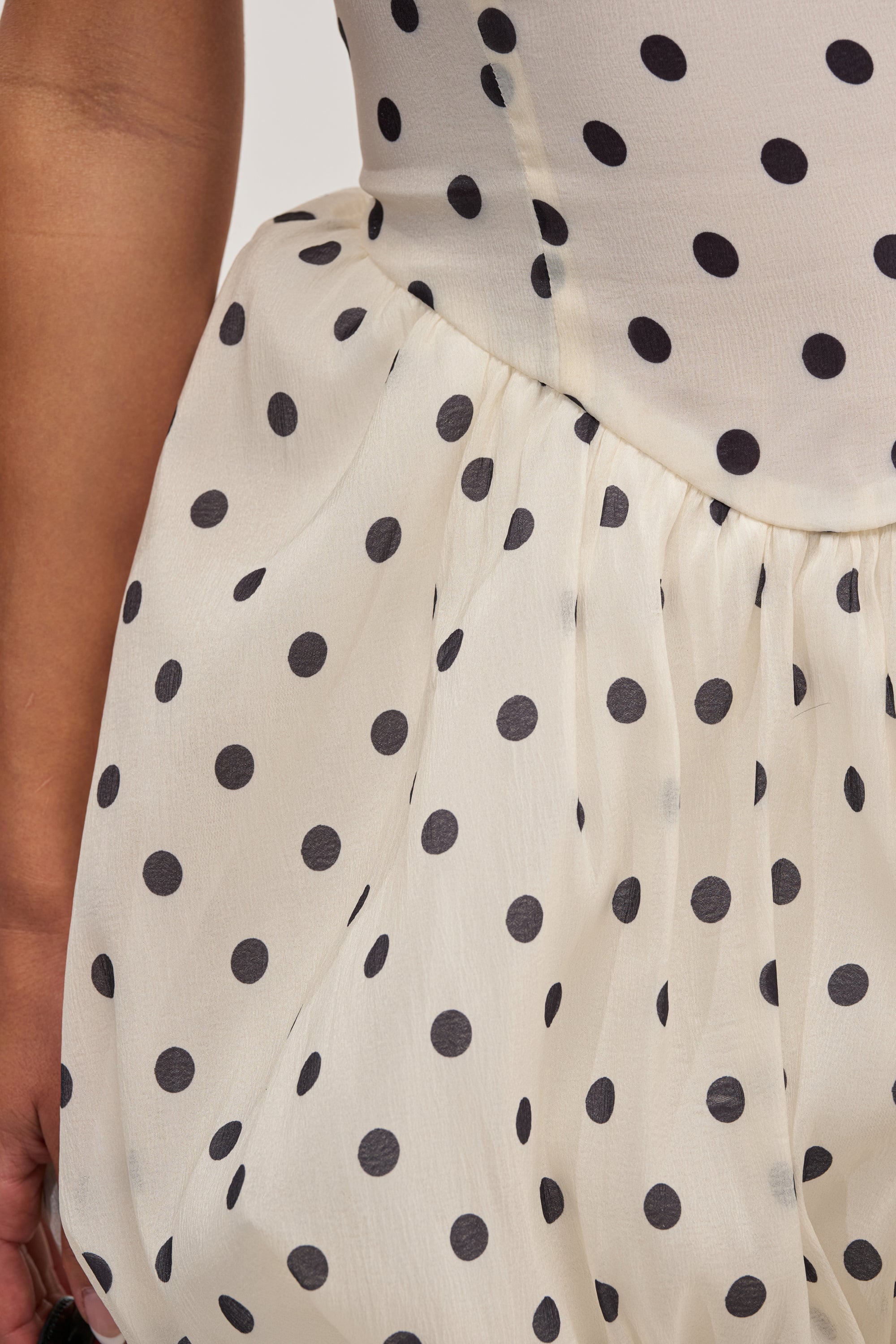 FELT CUTE POLKA DOT MINI DRESS