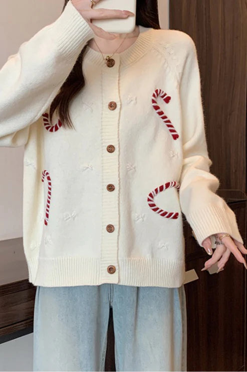 Soft Crochet Knit Christmas Cardigan