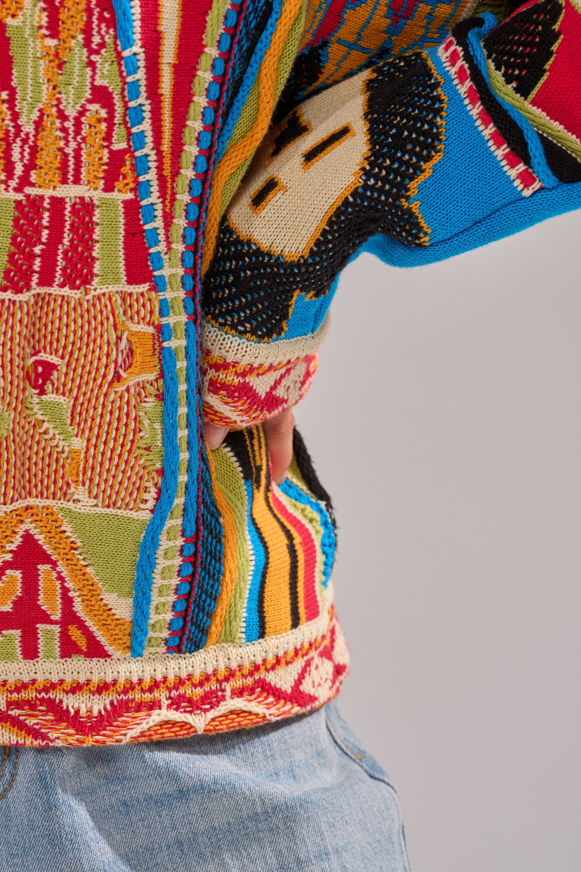 RETRO OVERSIZED SWEATER IN MULTI