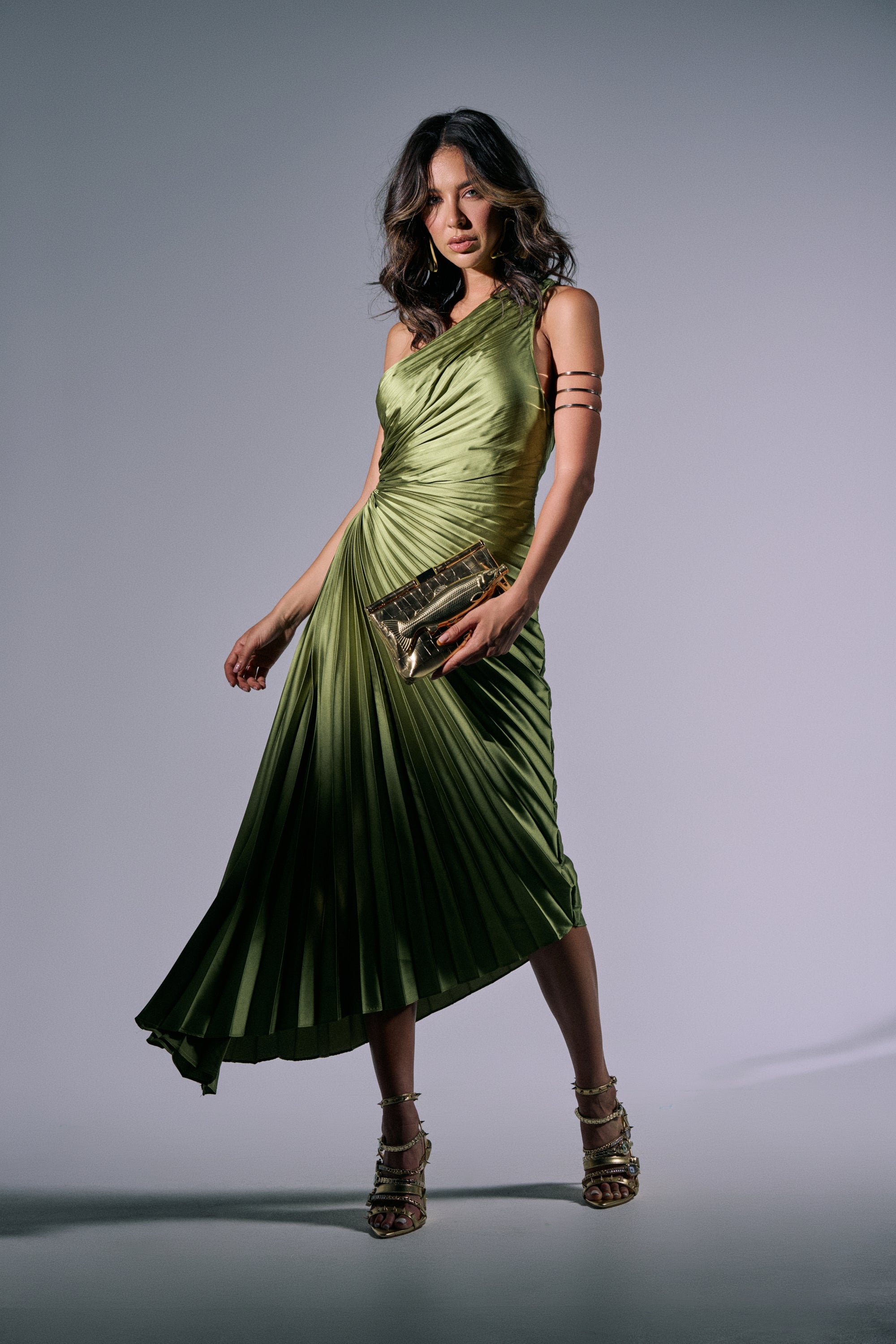 MIDNIGHT MAVEN SLEEVELESS MAXI DRESS IN GREEN