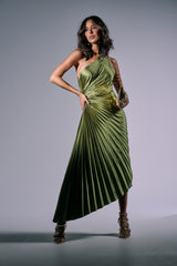 MIDNIGHT MAVEN SLEEVELESS MAXI DRESS IN GREEN