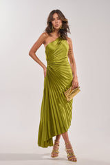 MIDNIGHT MAVEN SLEEVELESS MAXI DRESS IN GREEN
