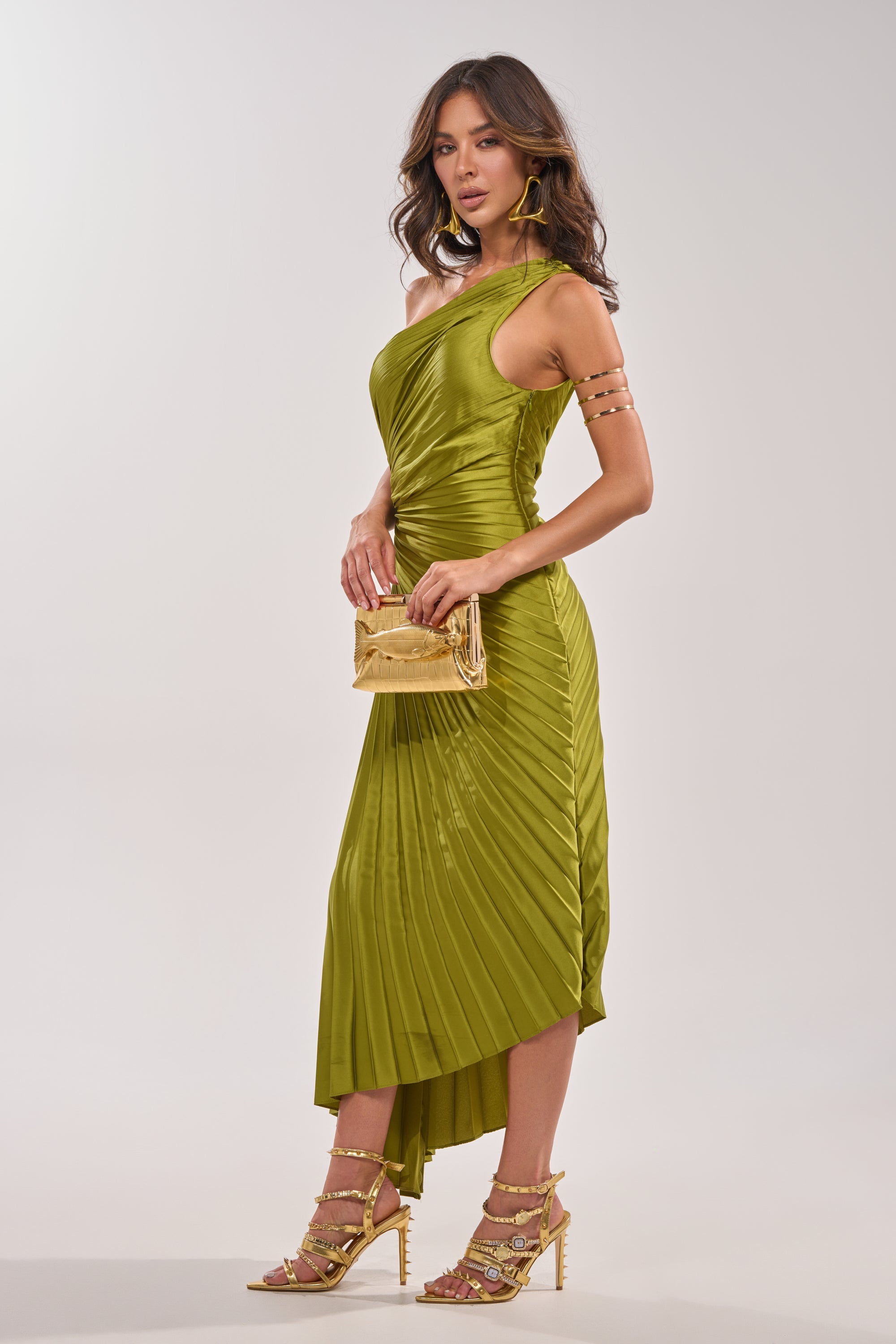 MIDNIGHT MAVEN SLEEVELESS MAXI DRESS IN GREEN