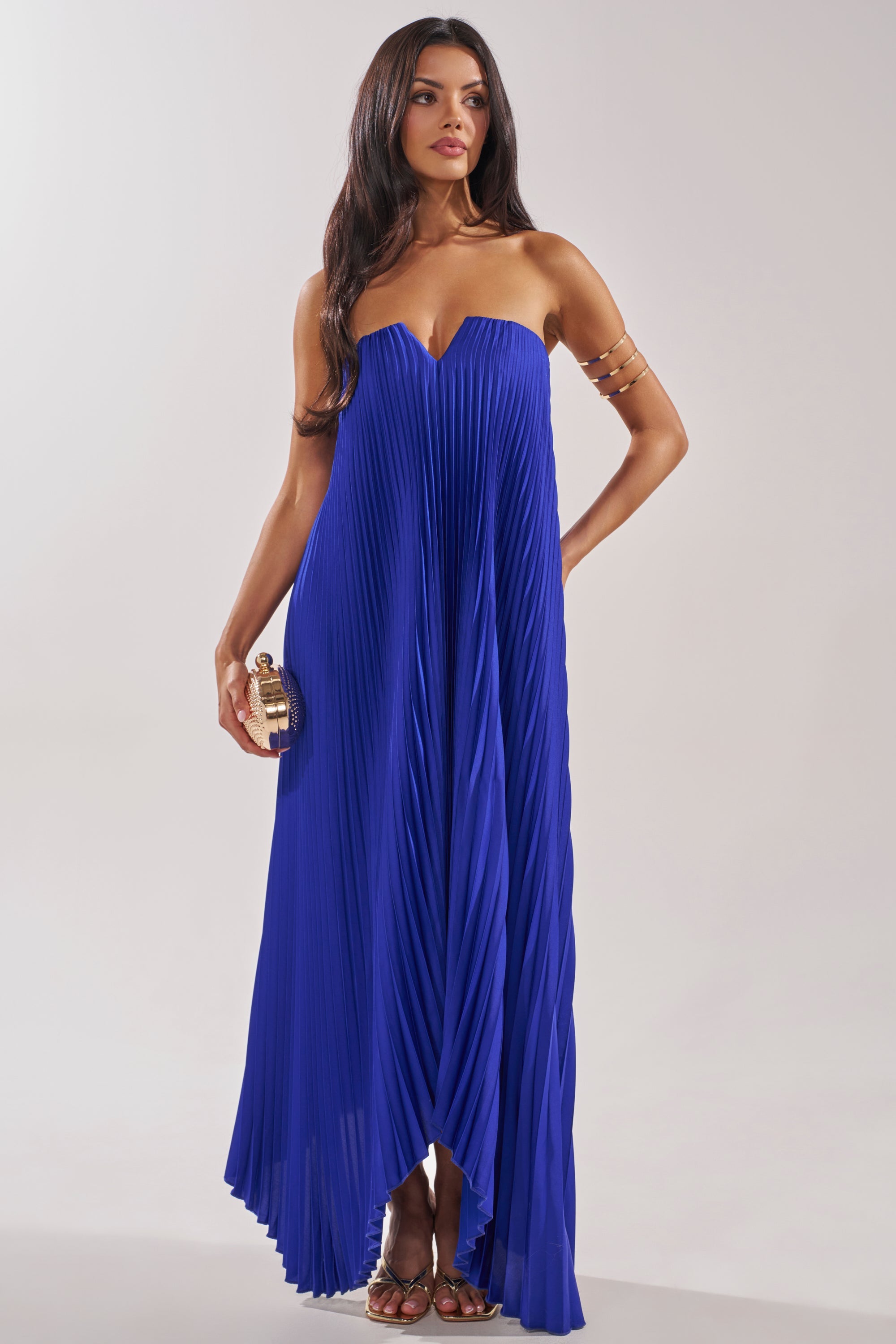 EMERALD DREAM SLEEVELESS MAXI DRESS IN BLUE