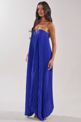 EMERALD DREAM SLEEVELESS MAXI DRESS IN BLUE
