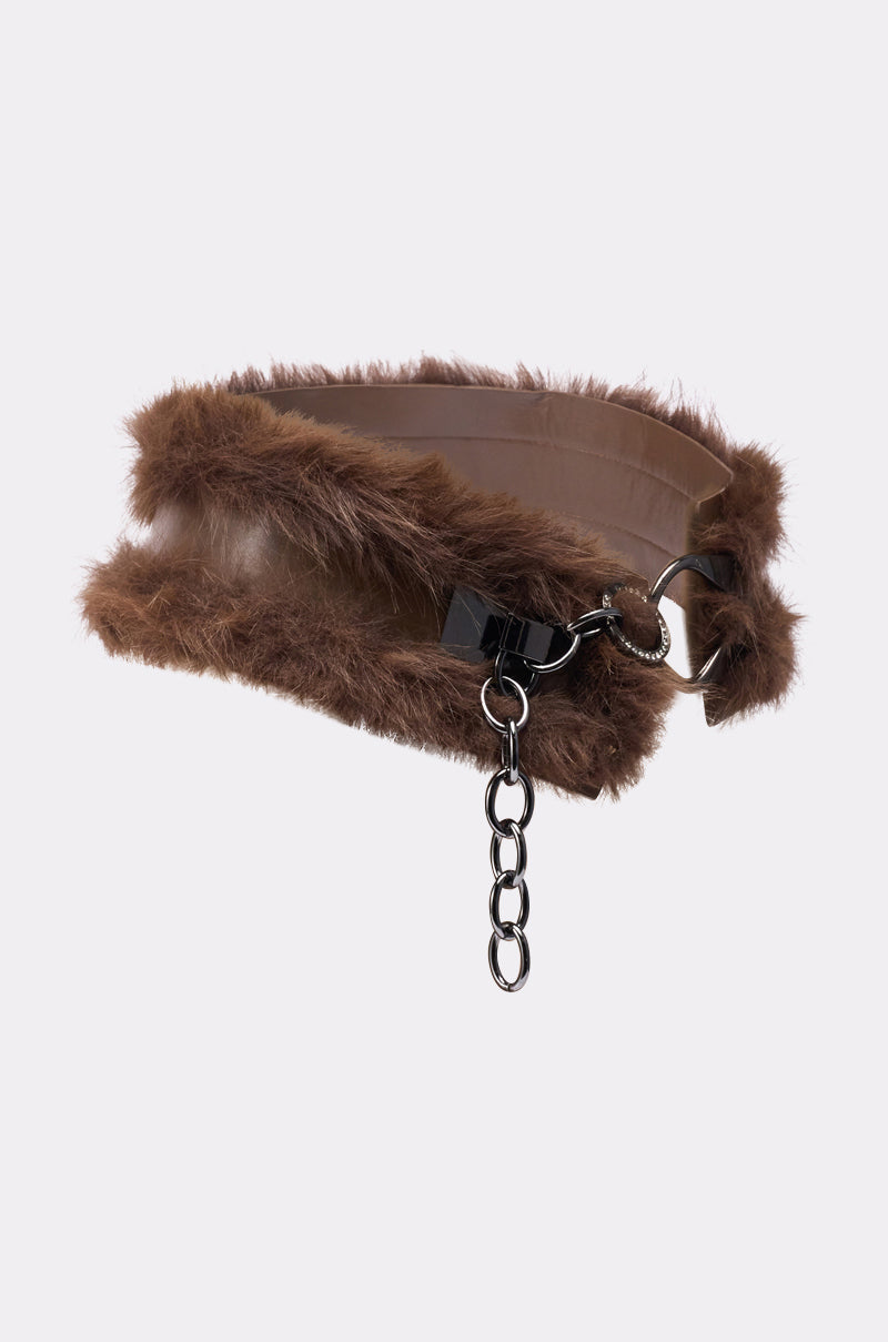 GO FOR IT FAUX FUR BELT