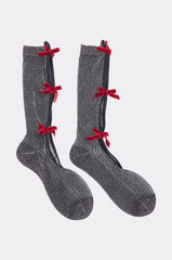 TIS THE SEASON BOW SOCKS
