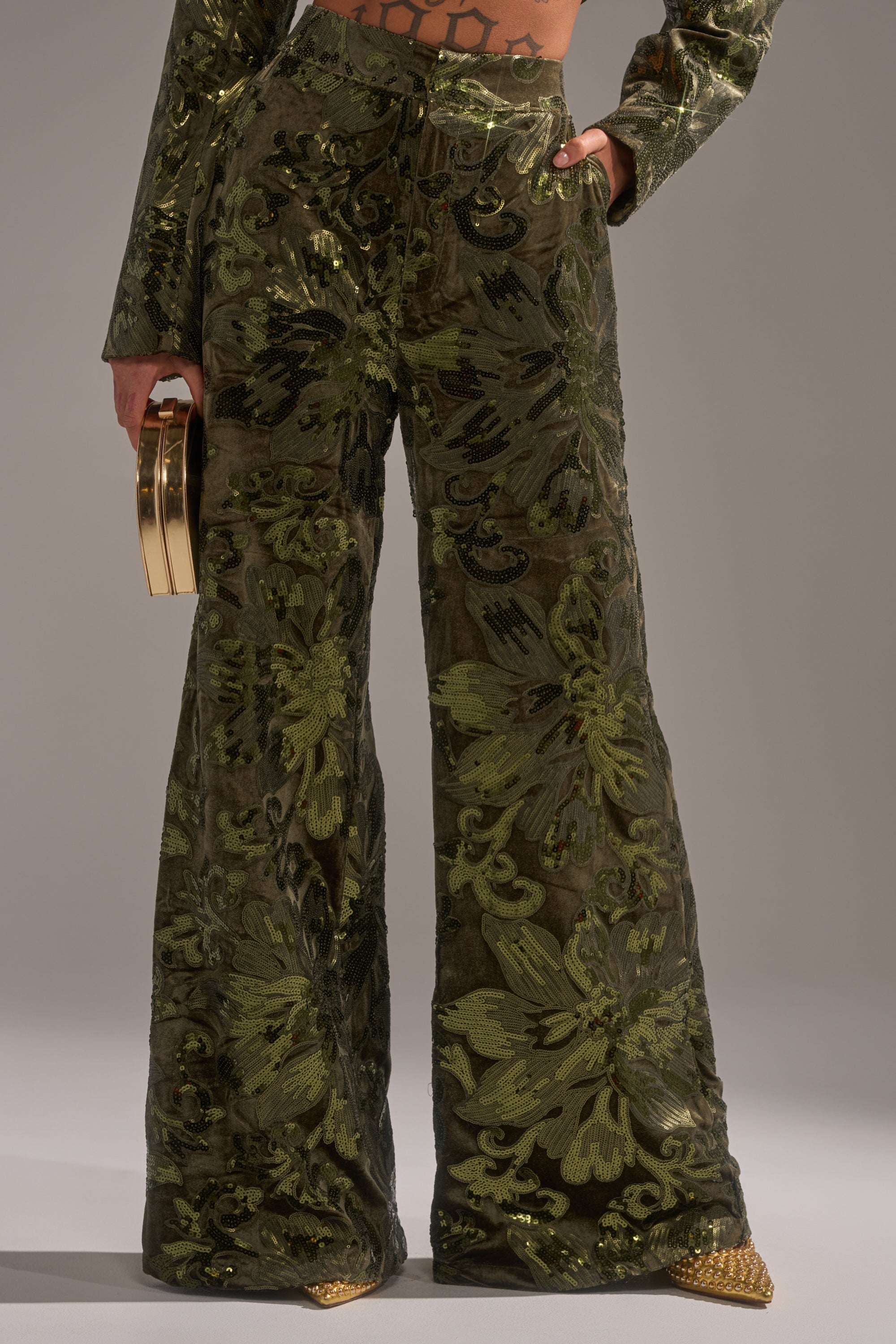 AURORA SEQUIN VELVET TROUSER