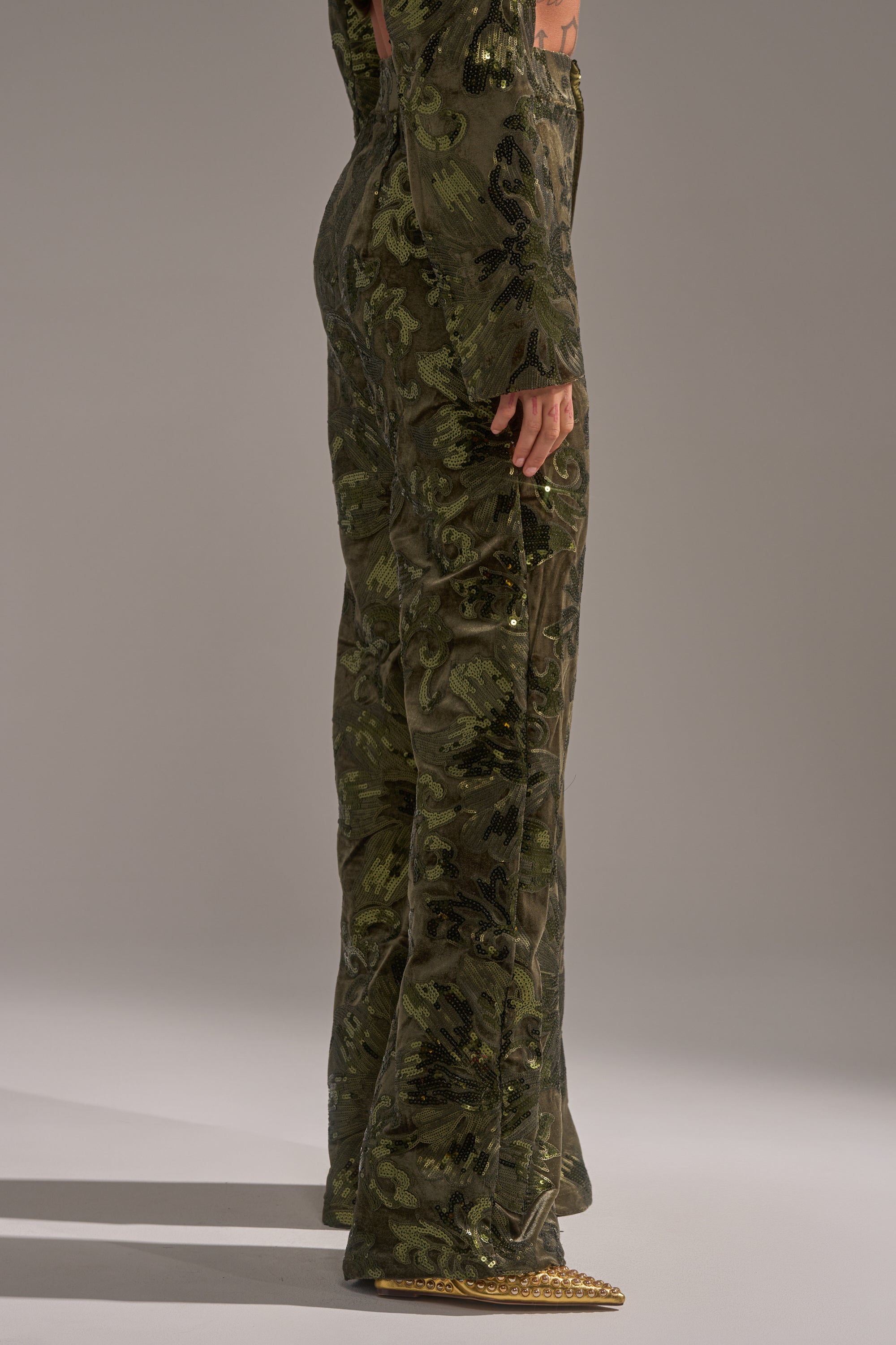 AURORA SEQUIN VELVET TROUSER