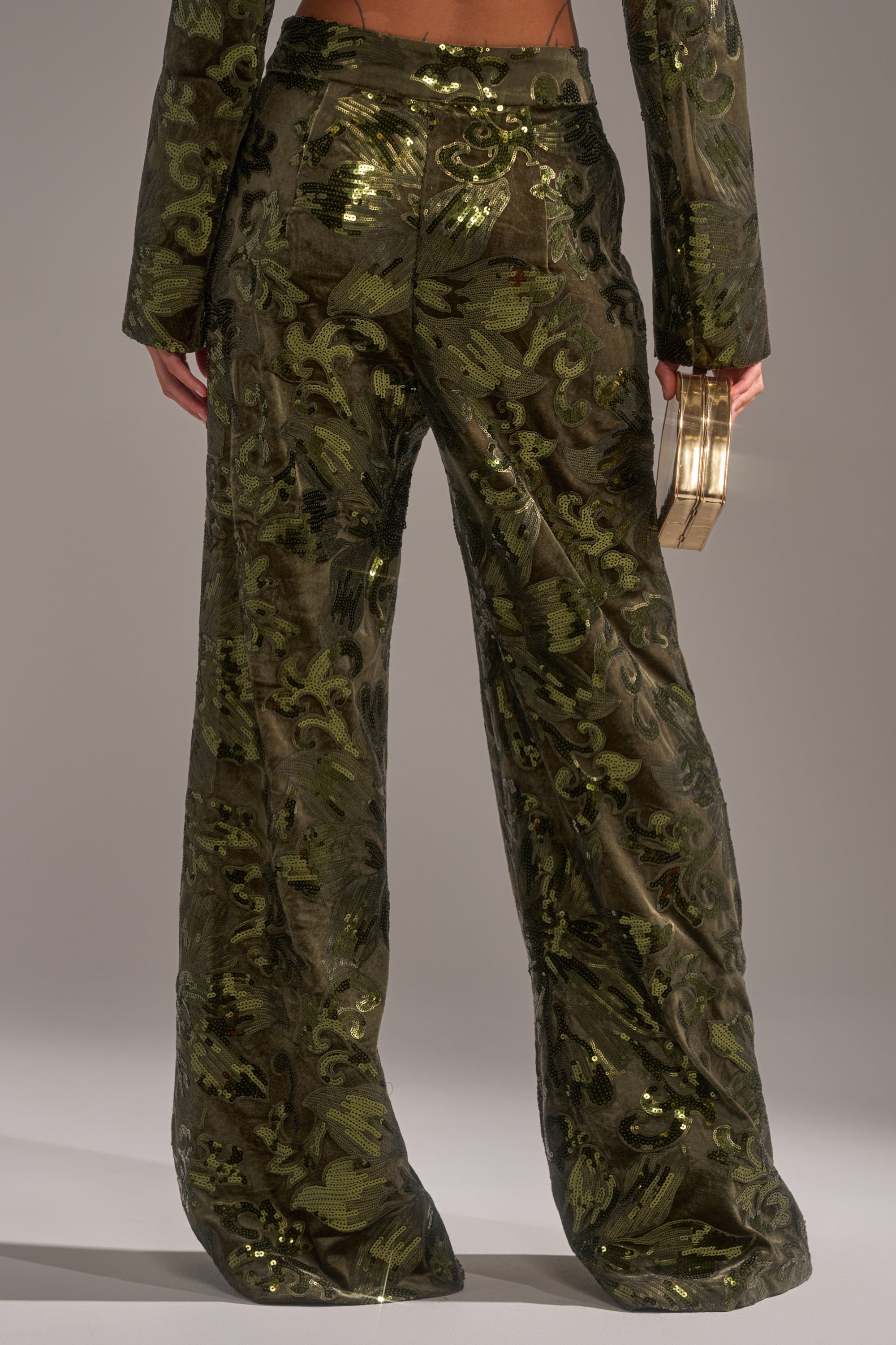 AURORA SEQUIN VELVET TROUSER