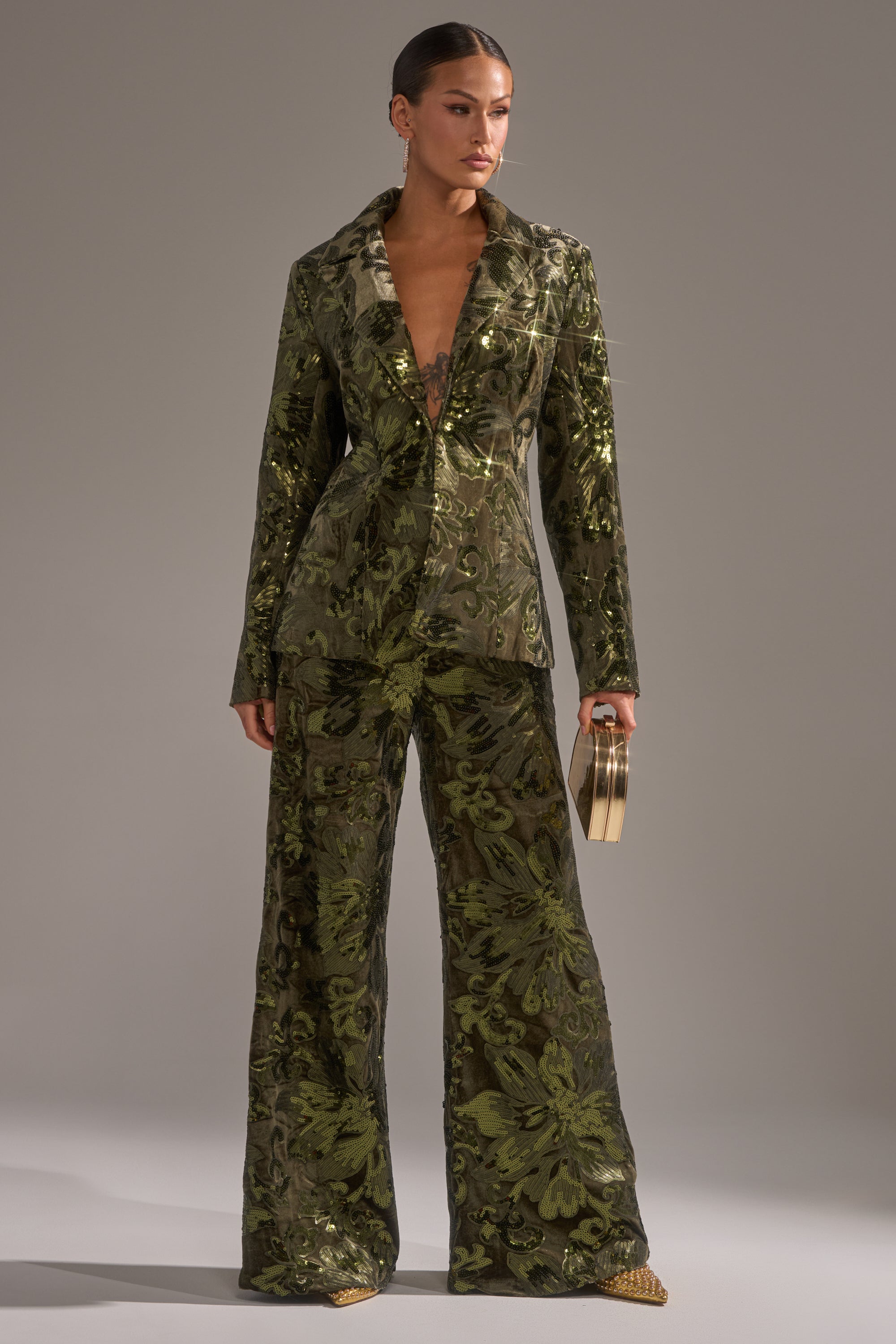 AURORA SEQUIN VELVET BLAZER
