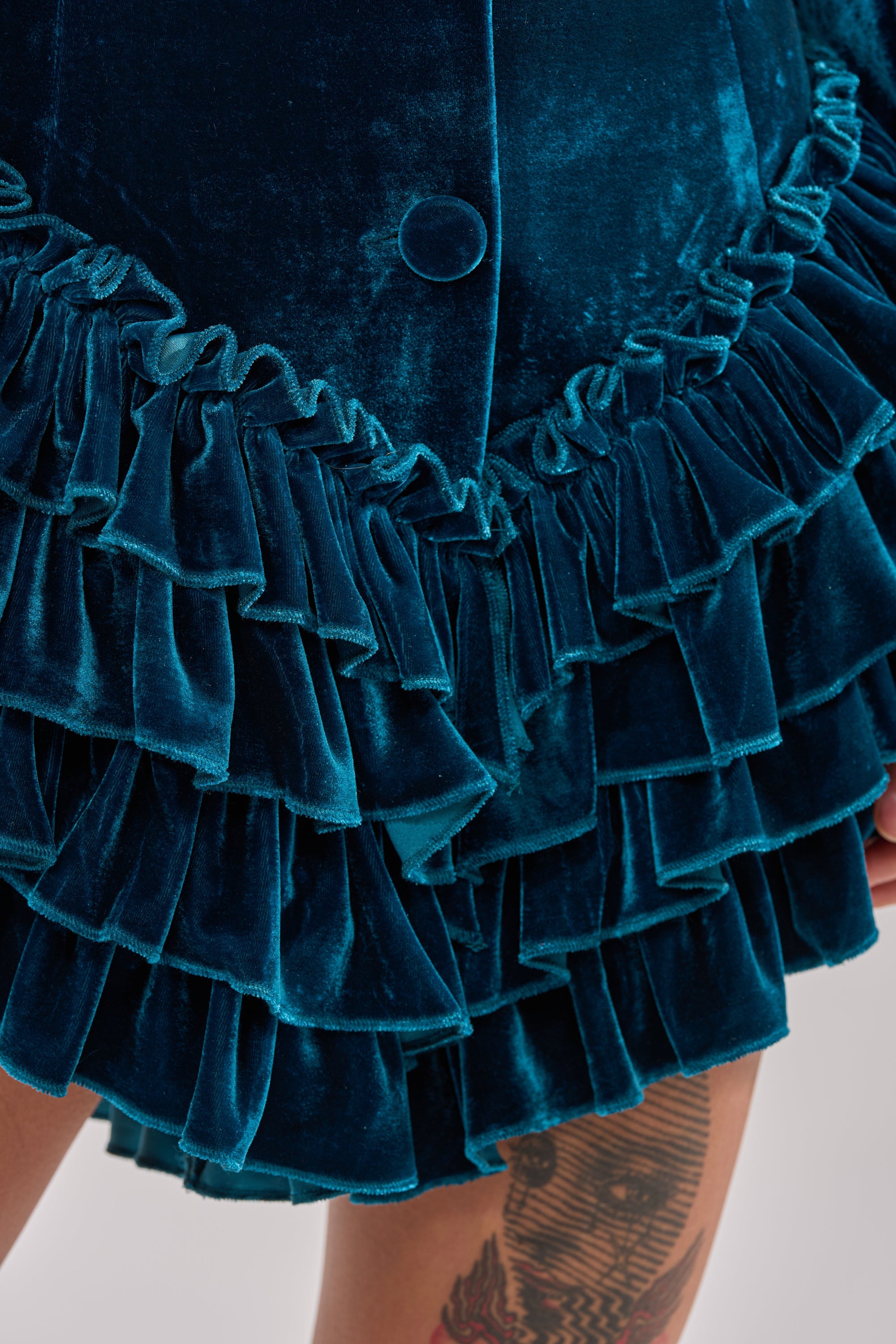 SHE'S ROYALTY VELVET ROMPER