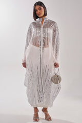 SPARKLE AND SHINE BLOUSE IN WHITE