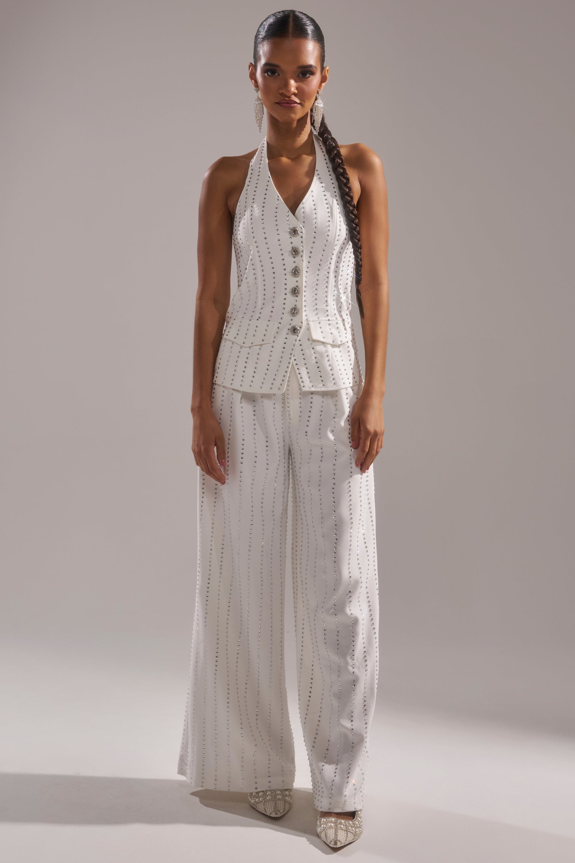 NEW YEARS QUEEN VEST IN WHITE