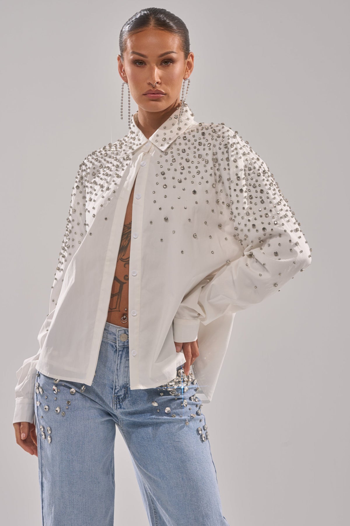 DIAMONDS FOREVER BUTTON DOWN