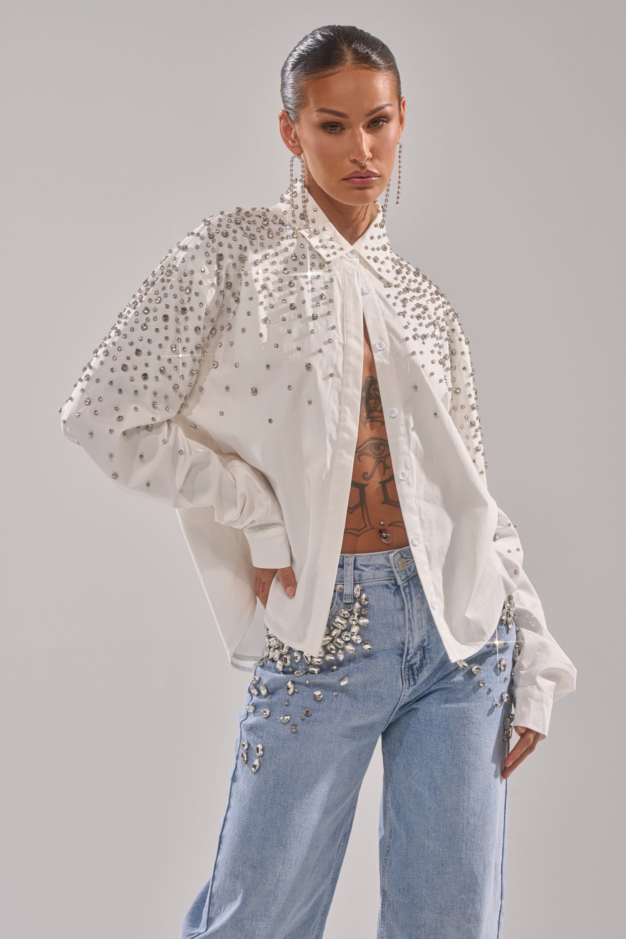 DIAMONDS FOREVER BUTTON DOWN