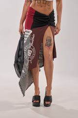 SCHOOL SPIRIT REWORKED MIDI SKIRT