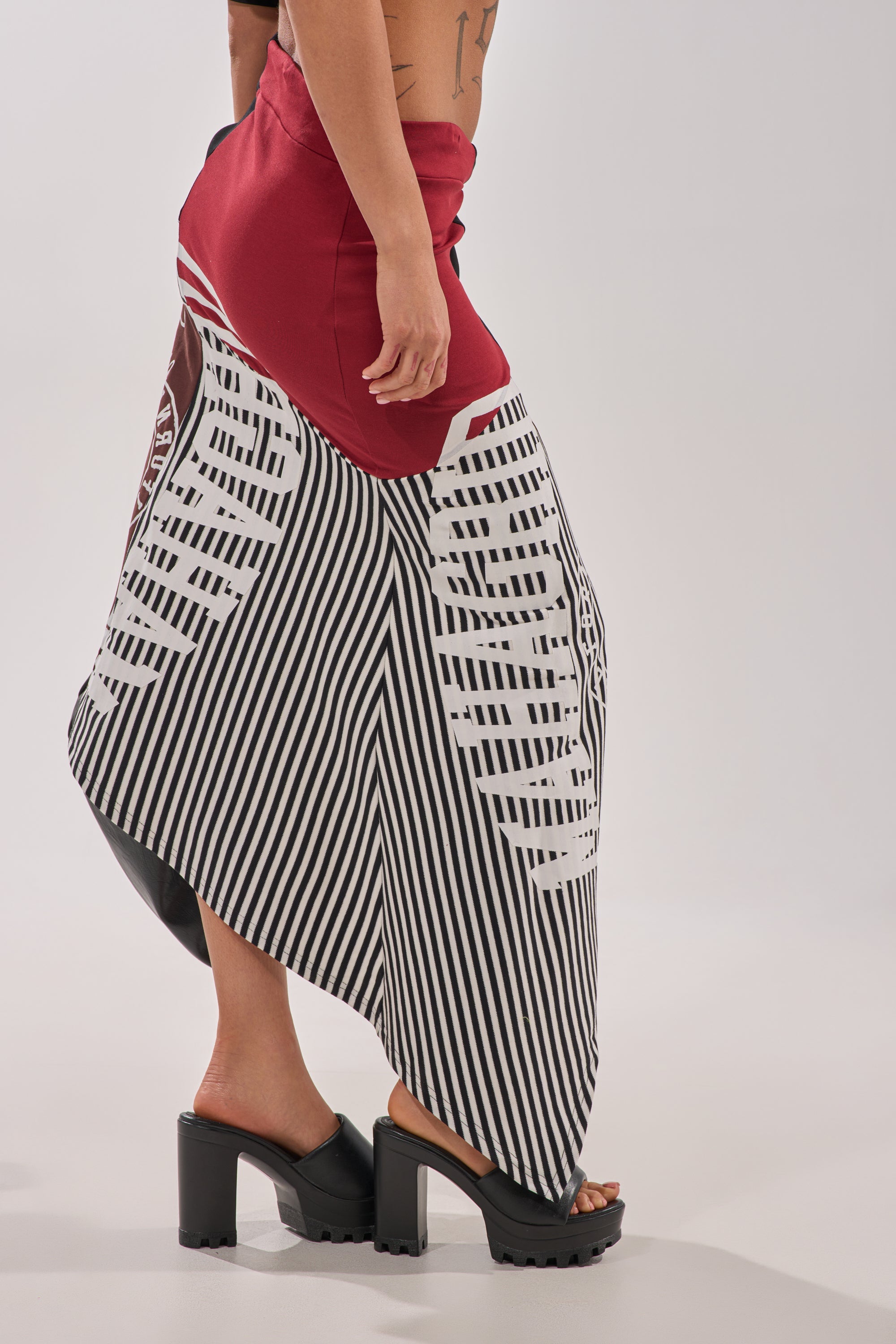 SCHOOL SPIRIT REWORKED MIDI SKIRT