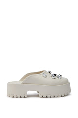 AZALEA WANG HAIN IVORY RHINESTONE FLAT