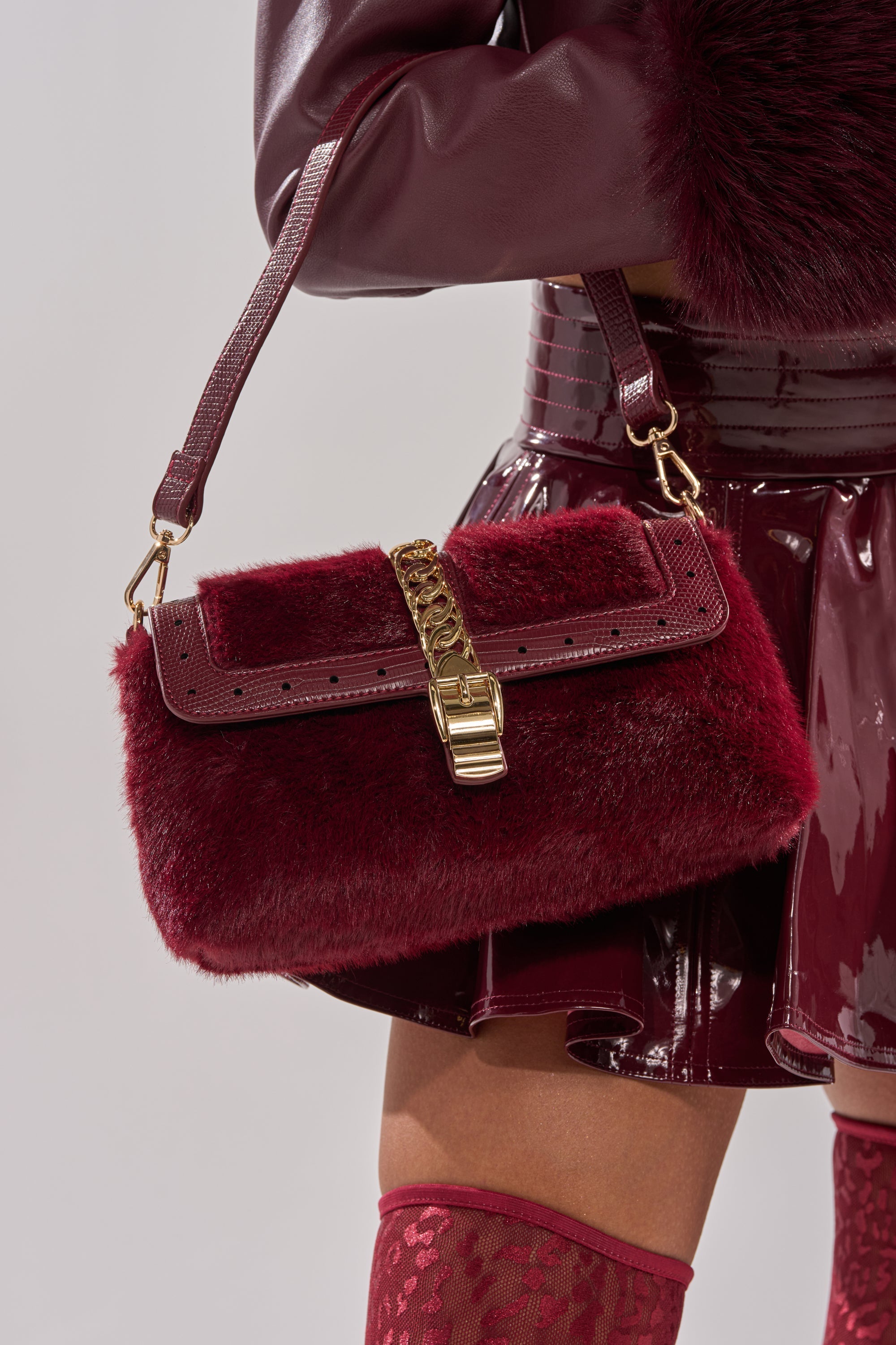 LOUIS FAUX FUR PURSE