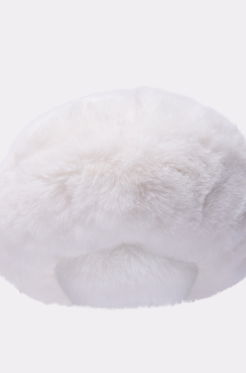 LUXE JENNY FAUX FUR HEADBAND IN WHITE