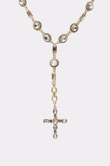 TOTALLY CROSSED NECKLACE IN GOLD