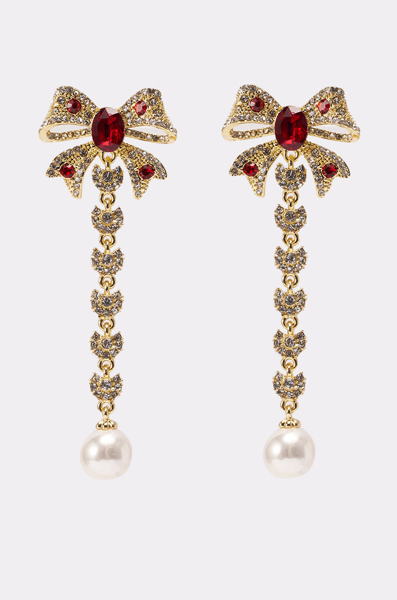 TIE WITH A BOW EARRING
