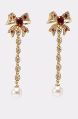 TIE WITH A BOW EARRING
