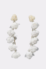LETS BLOOM DANGLE EARRING IN WHITE