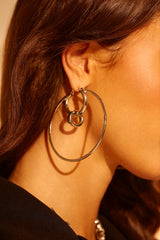 TOO DIFFERENT HOOP IN SILVER