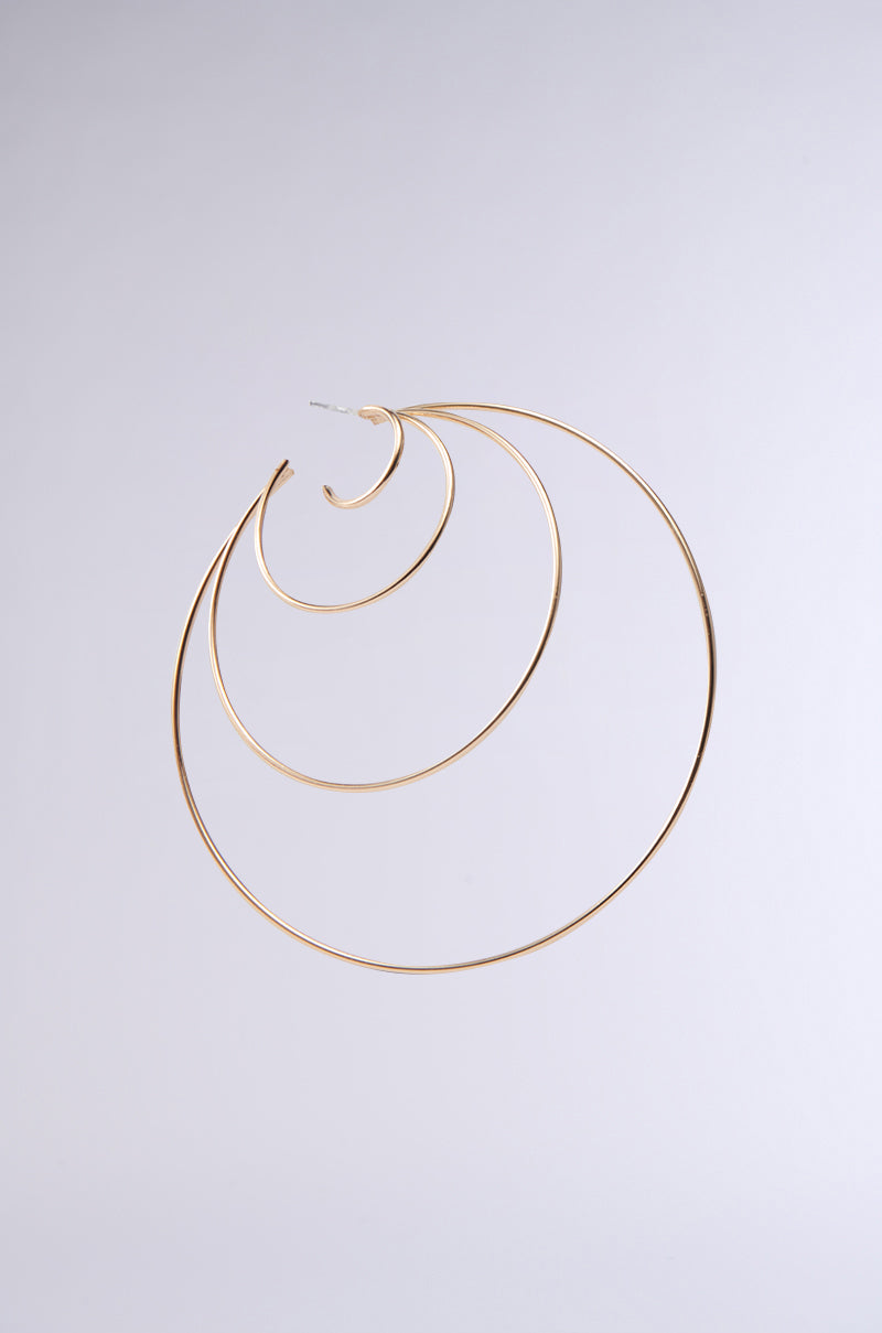 CANT KEEP UP HOOP EARRING
