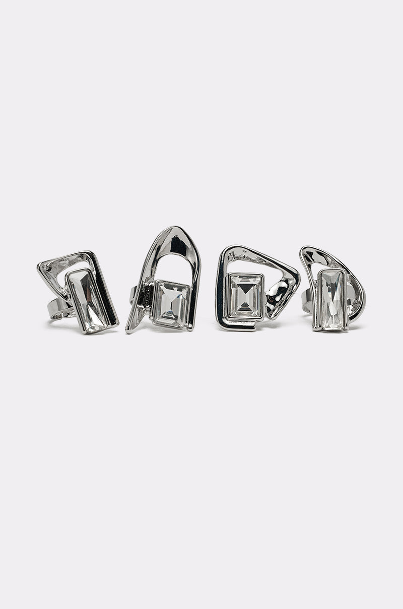TRUDY SILVER RING SET