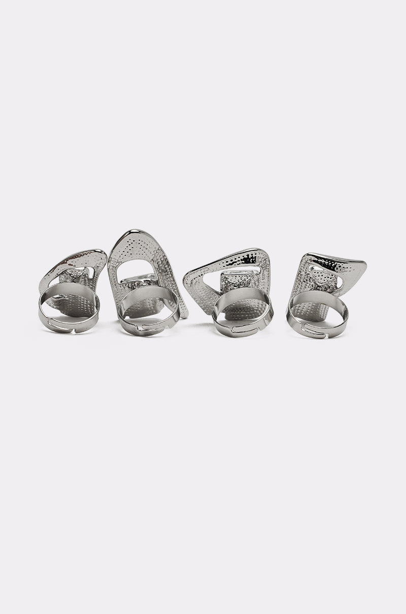 TRUDY SILVER RING SET