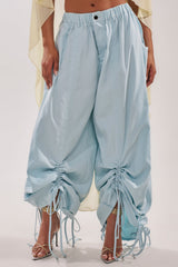DRAMA RUCHED JOGGER IN BLUE